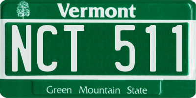 VT license plate NCT511