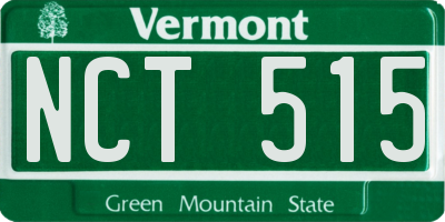 VT license plate NCT515