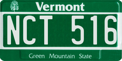 VT license plate NCT516