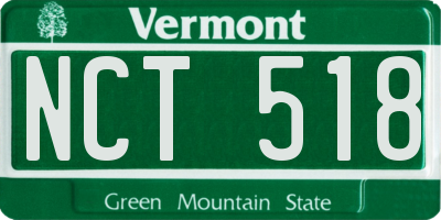 VT license plate NCT518