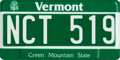 VT license plate NCT519