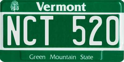VT license plate NCT520