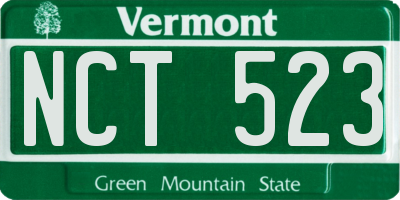 VT license plate NCT523