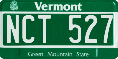 VT license plate NCT527