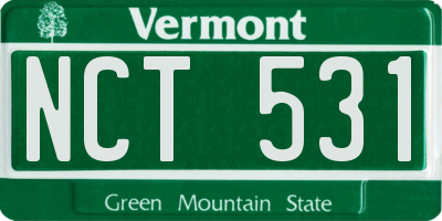 VT license plate NCT531
