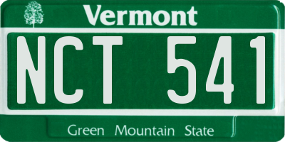 VT license plate NCT541