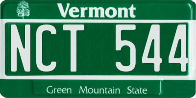 VT license plate NCT544