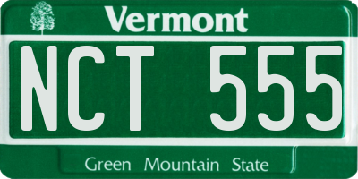 VT license plate NCT555