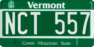 VT license plate NCT557