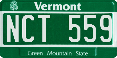 VT license plate NCT559