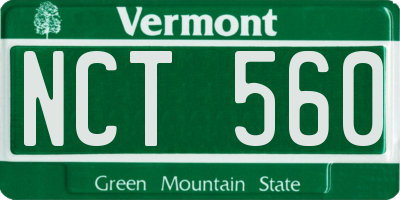 VT license plate NCT560