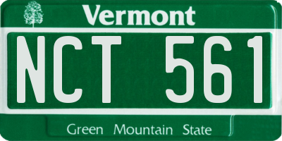 VT license plate NCT561