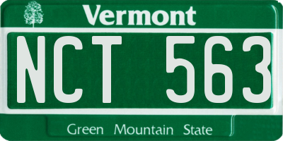 VT license plate NCT563