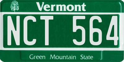 VT license plate NCT564