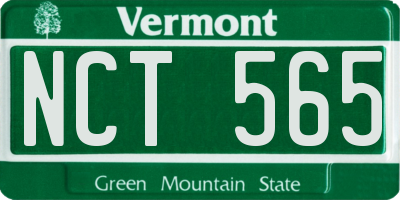 VT license plate NCT565