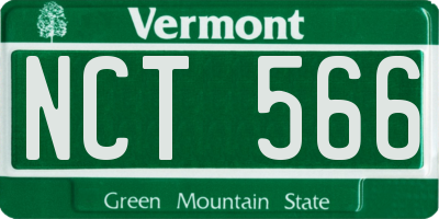 VT license plate NCT566