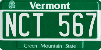 VT license plate NCT567