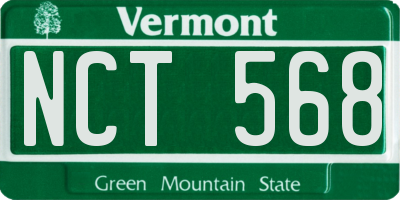 VT license plate NCT568