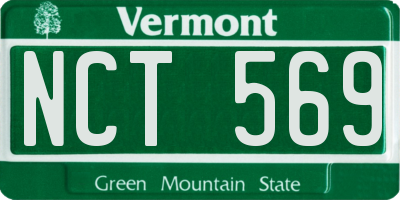 VT license plate NCT569