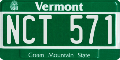 VT license plate NCT571