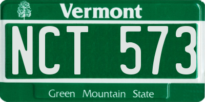 VT license plate NCT573