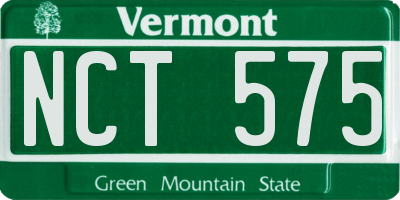 VT license plate NCT575