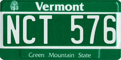 VT license plate NCT576