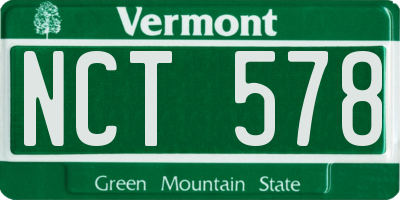 VT license plate NCT578
