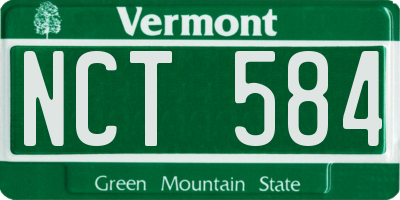 VT license plate NCT584