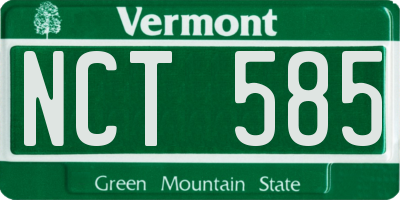 VT license plate NCT585