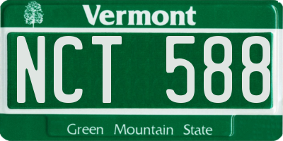 VT license plate NCT588