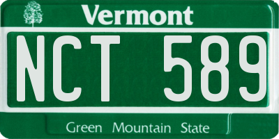 VT license plate NCT589