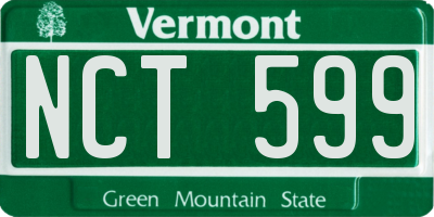 VT license plate NCT599
