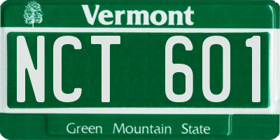 VT license plate NCT601