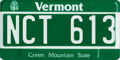 VT license plate NCT613