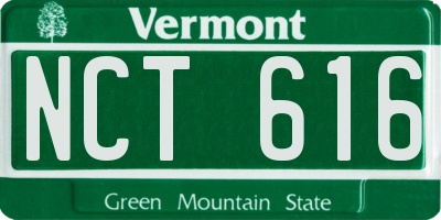 VT license plate NCT616