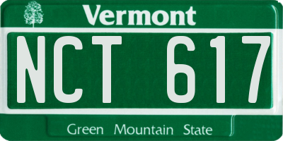 VT license plate NCT617
