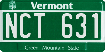VT license plate NCT631