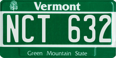 VT license plate NCT632