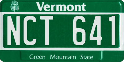 VT license plate NCT641