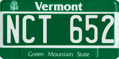 VT license plate NCT652