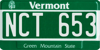 VT license plate NCT653