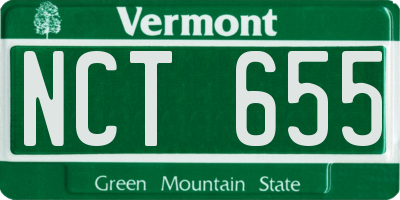 VT license plate NCT655