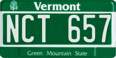 VT license plate NCT657