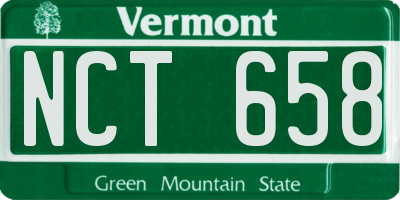 VT license plate NCT658