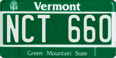VT license plate NCT660