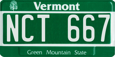 VT license plate NCT667