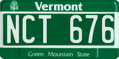 VT license plate NCT676