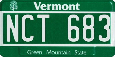 VT license plate NCT683