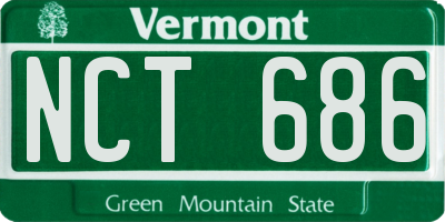 VT license plate NCT686